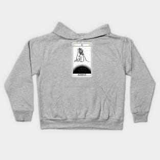 Aquarius Distressed Goth Tarot Zodiac Sign Kids Hoodie